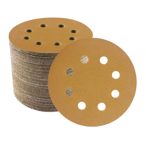 Vista 11 de Discos de lijadora orbitales de 5 pulgadas, patrón de 8 agujeros, paquete de 100, papel de lija de gancho y bucle para lijadoras DA, pintura