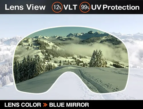 Vista 2 de ZERO TECH BASE Compatible Replacement Lens for Oakley Flight Deck L Snow Goggles Mirror type