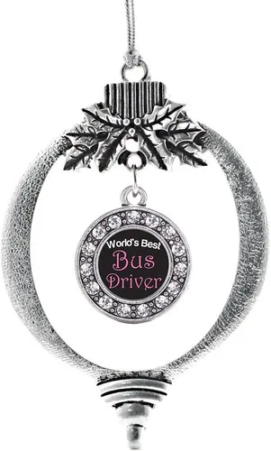 Vista 602 de Inspired Silver - Adorno de cromosoma 21 con dije de círculo de plata con joyas de circonita cúbica
