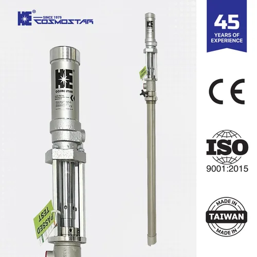 Vista 3 de COSMOSTAR Bomba de pistón neumática 1:1 para bombas de transferencia química de aceite de embalaje de teflón de tambor de 55 galones