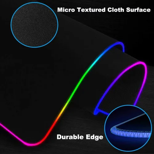 Vista 5 de Alfombrilla de mouse para juegos de anime, Spy Girl Gamer XXL, grande RGB, accesorios de escritorio para juegos de niñas, alfombrilla de teclado