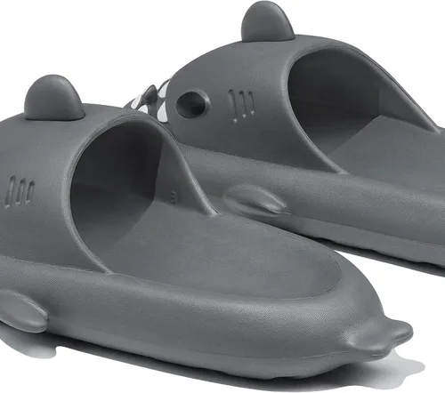 Vista 4 de Metogo Cloud Shark Slides Non-Slip Open Toe Slippers Unisex Cute Lightweight EVA Sandals