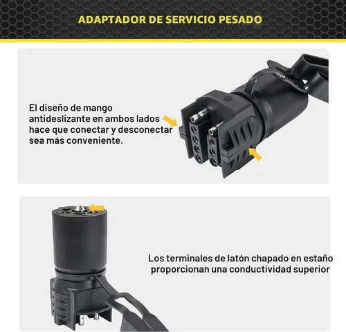 Vista 3 de Adaptador de remolque de 7 a 4 y 5 pines de Oyviny, diseño 2 en 1