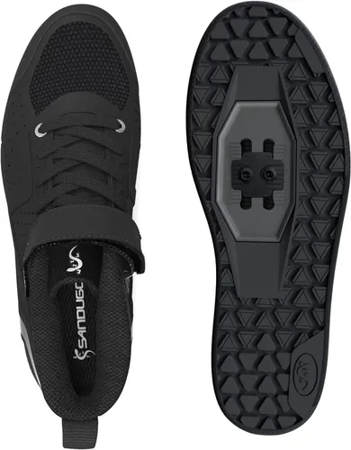 Vista 2 de SANDUGO Tenis de ciclismo MTB SPD para hombre, adecuados para ciclismo de montaña, DH Enduro, compatible con todos los pedales de 2 pernos