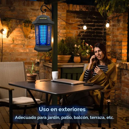 Vista 5 de GOOTOP Extractor de Insectos para Exteriores, Extractor de Mosquitos, Enchufe de 3 Puntas Eléctrico Matamoscas, Mata Mosquitos, Trampas para Moscas