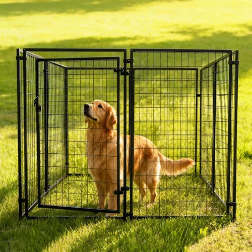 Vista 6 de ALEKO jaula para perro o gato, resistente, corralito, cerca para gallinero, 5 pies x 5 pies x 4 pies
