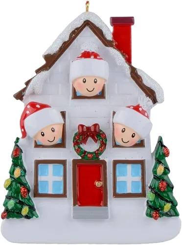 Vista 9 de House Family of 2 - Adorno de Navidad personalizado para pareja 2023 – Adorno de primera Navidad en el nuevo hogar – Regalo único de recuerdo