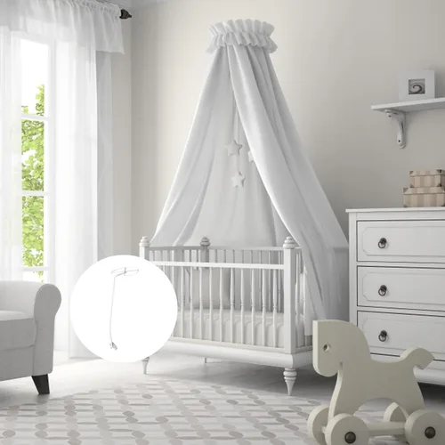 Vista 7 de Ipetboom Poste de red para cama de niños, toldo de cuna, soporte de red estable de alto rendimiento