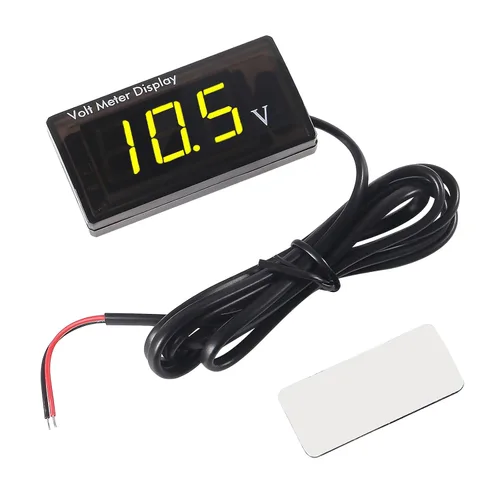 Vista 14 de Voltímetro digital de coche DC de 12 V, pantalla LED, 5-28 V, medidor de voltaje impermeable, medidor de audio para automóvil para motocicleta