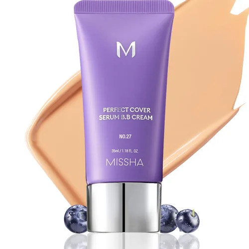 Vista 15 de MISSHA M PERFECT COVER SERUM BB CREAM No.13 Light Fair- Fair with Cool Undertone, BB Cream de Cardi B Pick, tinte para la piel, hidratante tintado