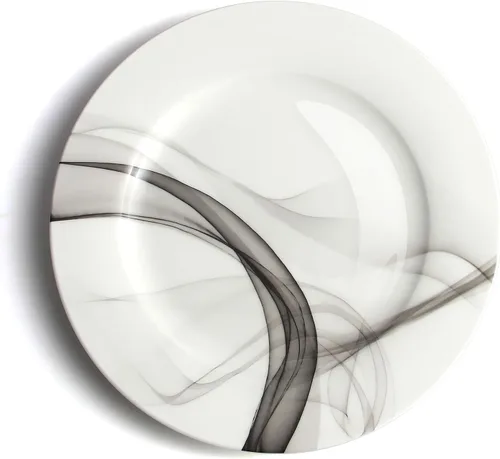 Vista 12 de IQCWOOD Platos de cena de porcelana blanca, juego de 6, 16.5 cm, platos de cena de porcelana, juego de platos blancos, platos blancos de cerámica