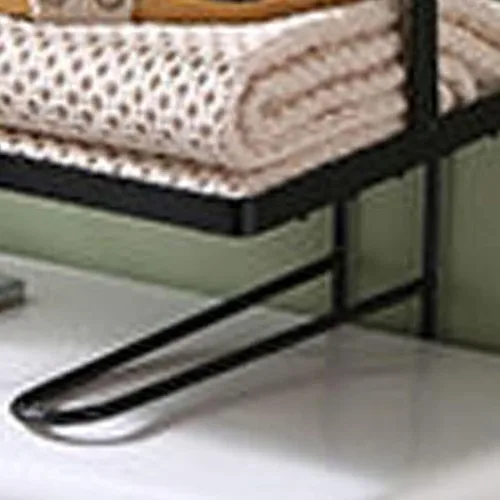 Vista 7 de Estante de baño organizador de baño de hierro grueso con diseño de montaje en pared, estante de baño impermeable sobre el inodoro, organizador