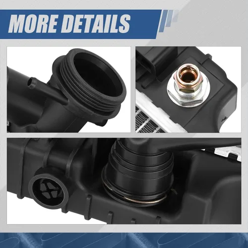 Vista 5 de Auto Dynasty Radiador compatible con Chevrolet Caprice Pontiac G8 2008-2011 6.0L 6.2L, DPI 13044 estilo fábrica 2 filas radiador de refrigeración