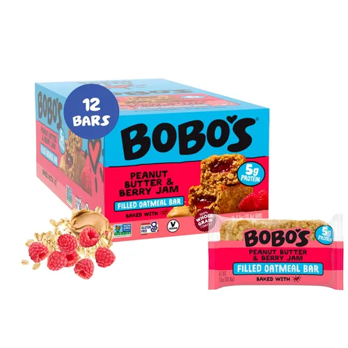 Vista 8 de Bobo 's Stuff'd - Barra de avena, mantequilla de nueces de almendra de chocolate, barra de 2.5 onzas (12 unidades), barra de bocadillos y proteínas