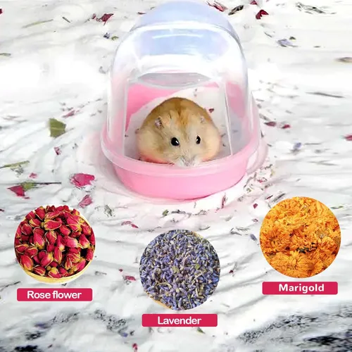 Vista 2 de Arena de baño de hámster, arena natural sin polvo, arena de baño, arena del desierto, flor perfumada, arena limpia para orinal para animales