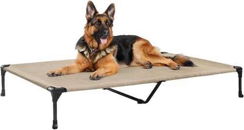 Vista 17 de Veehoo Cama elevada para perros medianos, para exteriores, cama elevada y refrescante para perros, cama para mascotas con malla transpirable, patas