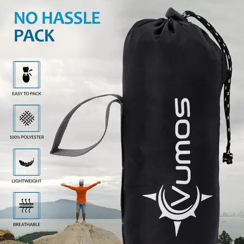 Vista 4 de Forro para saco de dormir y sábana de campamento, material similar a la seda para viajes, tiene cremallera de longitud completa