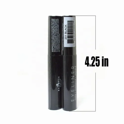 Vista 3 de Italia-Deluxe Maquillaje 2pcs de Delineador Líquido Clásico 201 Mate Negro Delineador de Ojos Vitamina E + ZipBag