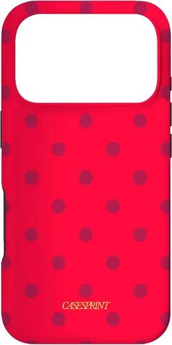 Vista 30 de Carcasa para iPhone 17 con diseño de lunares de sandía rojos