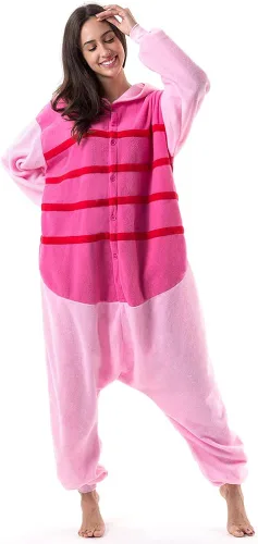 Vista 3 de Beauty Shine Pijama unisex de dibujos animados para adultos, disfraz de Halloween, Navidad, pijamas de felpa para cosplay