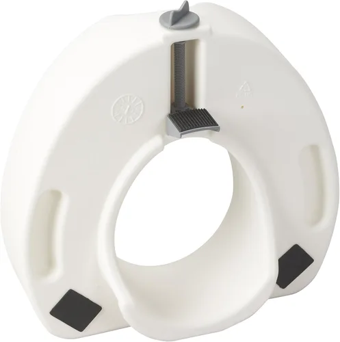 Vista 3 de Drive Medical 12014 Premium - Asiento de inodoro elevado con cerradura, asiento alargado, color blanco