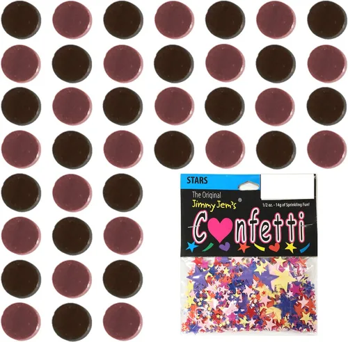 Vista 221 de Confetti Circle 1/4" Negro, Azul Marino Combo - 2 bolsas de media onza (1 oz) (8550/9971)