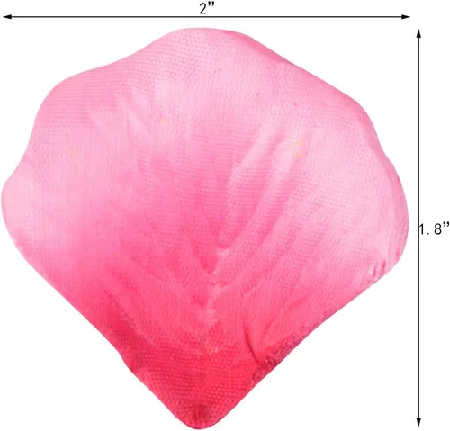 Vista 2 de obmwang 2000 pétalos de rosa de seda artificiales para decoración de flores de boda. Rosa y rosa