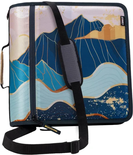 Vista 25 de Case-it Mighty Zip Tab - Carpeta escolar con cremallera Anillas en O de 3 pulgadas, capacidad de 600 hojas, carpeta de archivos expandible de 5 Un