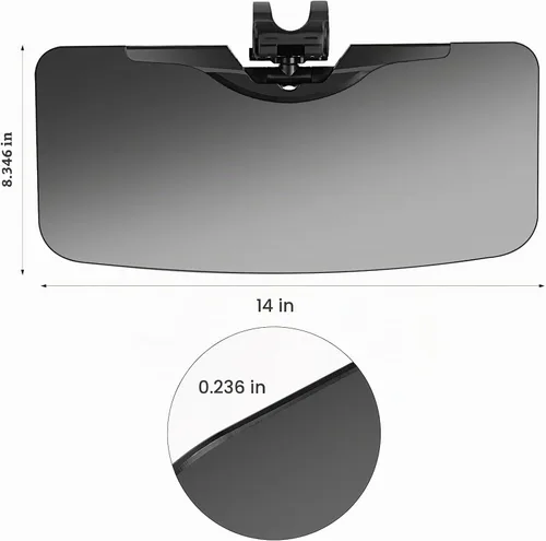 Vista 7 de Visera solar para automóvil, (juego de 2 piezas) UV400 antipolarizado/antirreflejo, ajustable, extensor de visera solar para automóvil, fácil