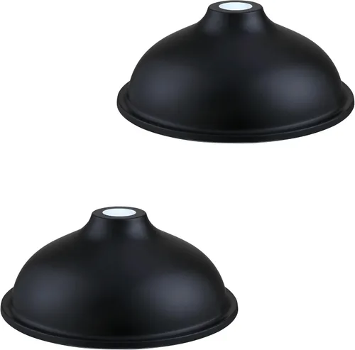 Vista 7 de 12" Brushed Nickel Dome Replacement Shade Metal Farmhouse Pendant Light 2 Pack E26 Base