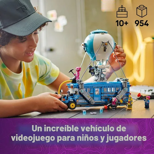 Vista 2 de LEGO Fortnite - Juguete de construcción de autobús de batalla – Juguete coleccionable de Fortnite para niños y niñas, a partir de 10 años – Juego