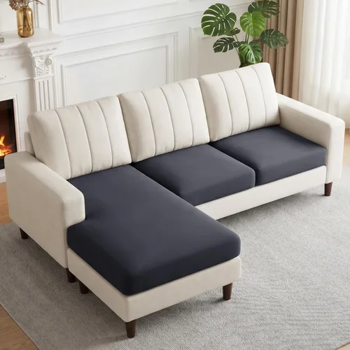 Vista 92 de KinCam - Fundas elásticas para cojines de sofá, fundas seccional para sofá en forma de L, fundas lavables para sofá, fundas para sofá