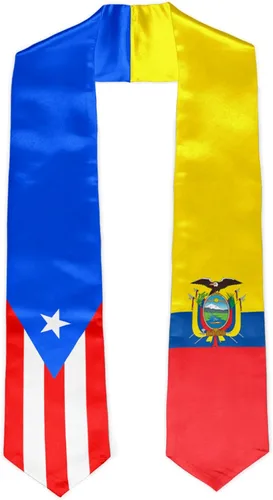 Vista 19 de Banda de estola de graduación con la bandera de Colombia de Estados Unidos, estola de graduación, regalo de graduación