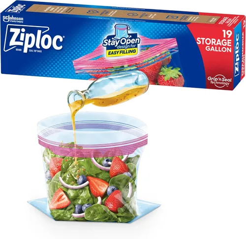 Vista 9 de Ziploc doble cierre Galón Almacenamiento Bolsas, No Model, 1, 1