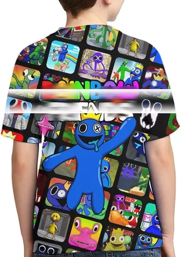 Vista 2 de Kids Shirts 3D Printed Game Shirt Boys Short Sleeve Tee Girls Fashion T-Shirts for Youth