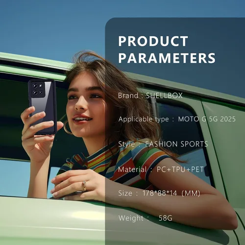 Vista 9 de Funda para Motorola Moto G 5G 2025 con protector de pantalla integrado, resistente a prueba de agua, de cuerpo completo, a prueba de polvo, a prueba