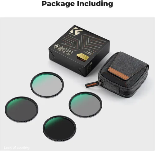 Vista 7 de K&F Concept Kit de filtro de lente ND fijo de 1.929 in, densidad neutra ND4 ND8 ND64 ND1000 juego de filtros con 28 capas de vidrio óptico HD