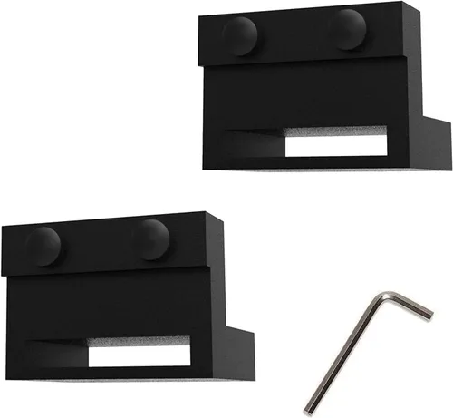 Vista 2 de CCJH Tope de puerta de granero 2 piezas para riel superior Accesorios de hardware de puerta corredera de riel plano Dispositivo de límite de parada