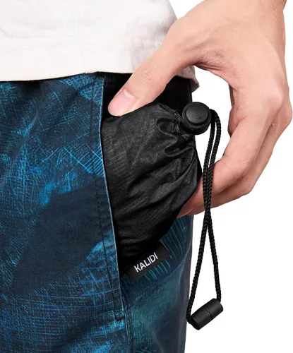 Vista 6 de KALIDI - Bolsa de compras compacta, ligera, plegable, pequeña, reutilizable, bolsa cruzada Negro