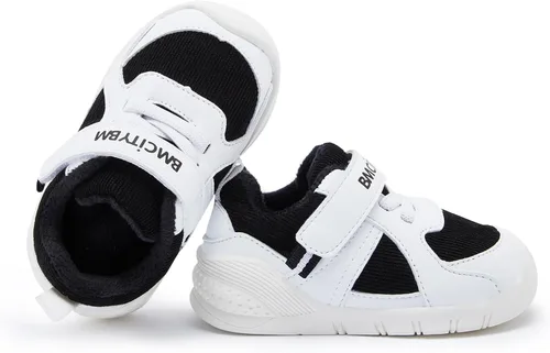 Vista 4 de BMCiTYBM Zapatos de bebé para niño y niña, zapatos de invierno cálidos antideslizantes para primeros pasos de 6 a 24 meses
