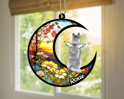Vista 929 de LOVELYPOD Adorno de Navidad personalizado para perro Basset Hound (marrón) Basset Hound (marrón) adorno para atrapasoles de perro, razas de perros