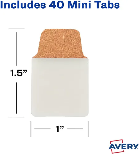 Vista 7 de Avery 74785 Ultra Tabs - Pestañas reposicionables, 1 x 1.5, surtido metálico, 40/PK