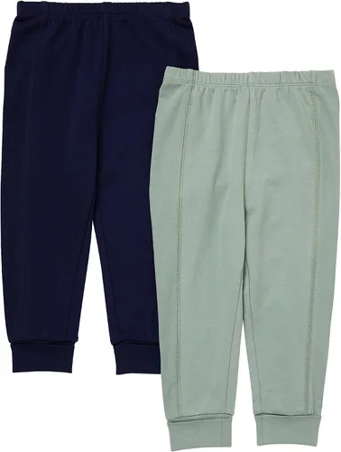 Vista 2 de Hanes Pantalones deportivos unisex Pure Comfort French Terry para niña y bebé, paquete de 2