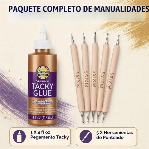 Vista 7 de Aleene's - Pegamento original para manualidades, 4 onzas, pegamento pegajoso de secado rápido para manualidades, papel, fieltro, madera, espuma