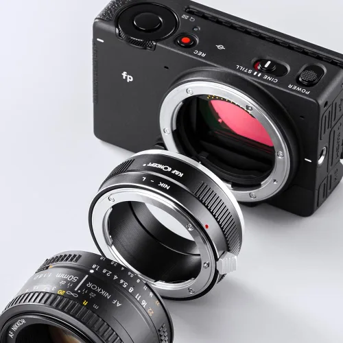 Vista 3 de K&F Concept Adaptador de montaje de lente NIK-L enfoque manual compatible con lente Nikon F a cuerpo de cámara de montaje L