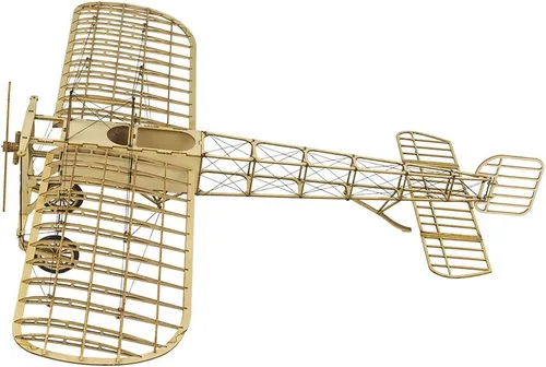Vista 2 de Kits de avión de madera Balsa, modelos de madera Bleriot para manualidades, kits de aviones de madera de balsa cortados con láser, kits