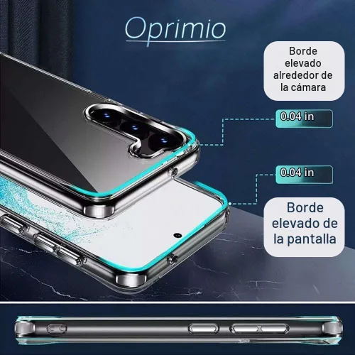 Vista 4 de Funda transparente para Samsung S23 5G, funda protectora de silicona transparente a prueba de golpes, funda protectora de TPU transparente
