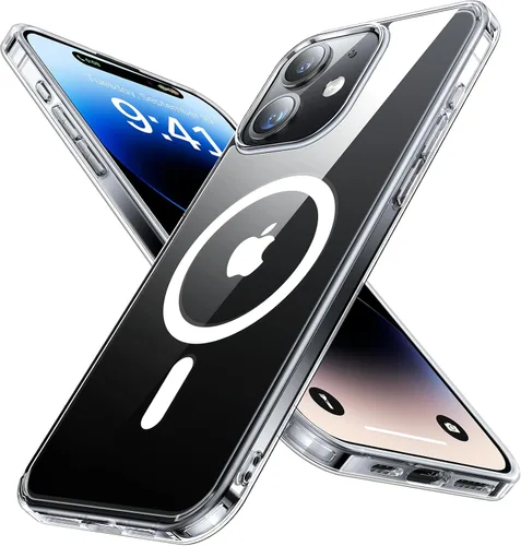 Vista 16 de Funda magnética para iPhone 12 Pro Max, [nunca amarilla] [compatible con MagSafe] Protección militar contra caídas de 10 pies, a prueba de golpes