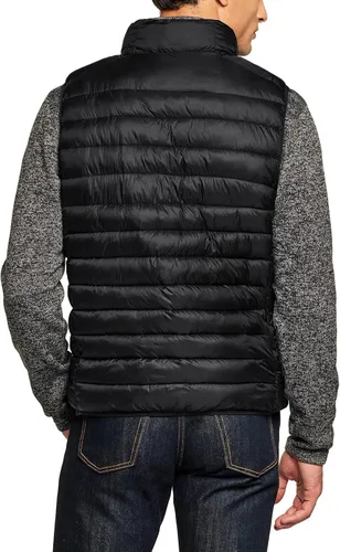 Vista 2 de TSLA Chaleco acolchado ligero y plegable para hombre chalecos impermeables para invierno al aire libre