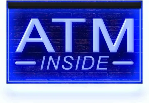Vista 9 de 120049 ATM Inside 24 Hour Deposit Check Banking Display LED Light Letrero de neón (12 x 8 pulgadas, 16 colores por control remoto)